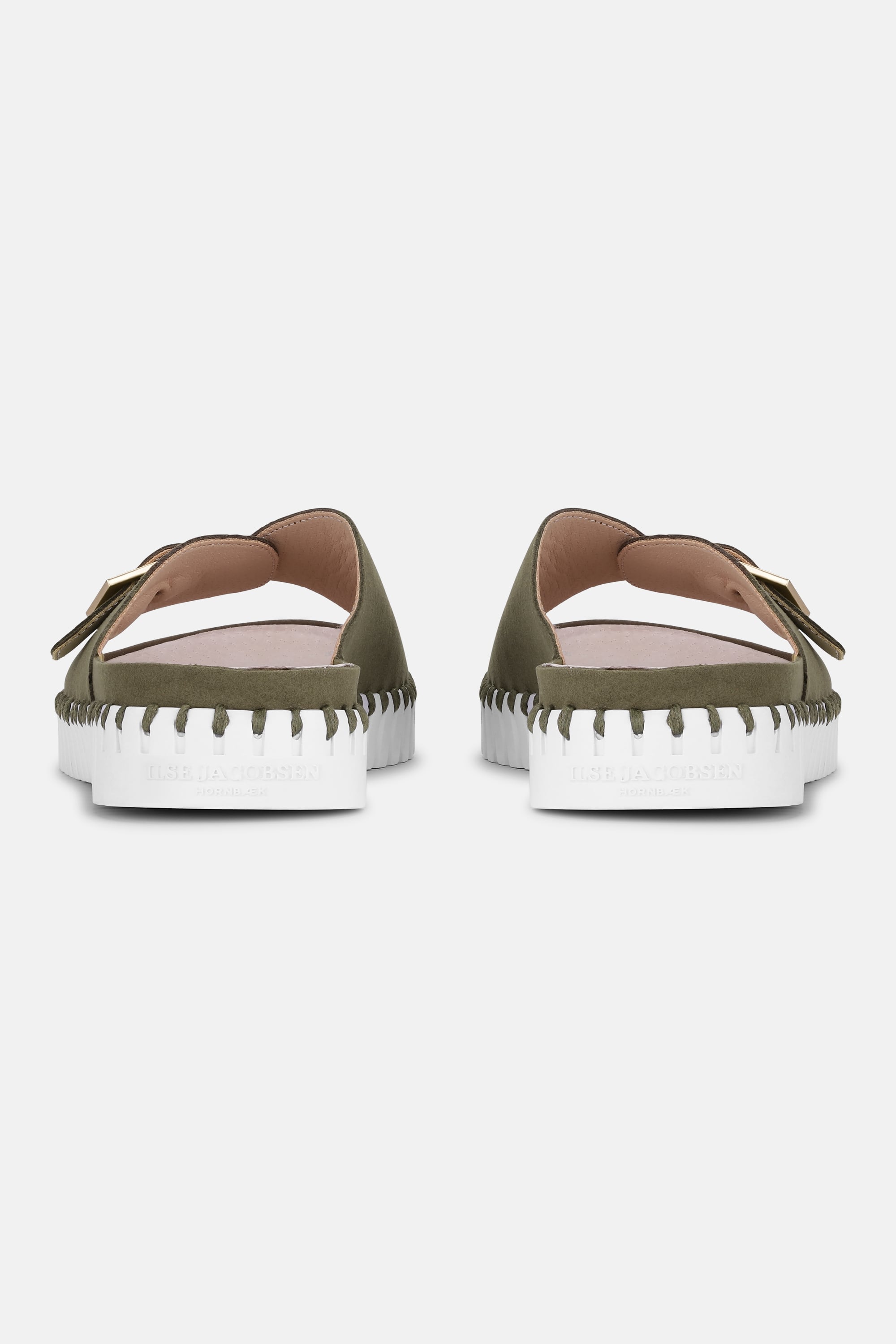 Sandaler Spänne - Deep Olive White